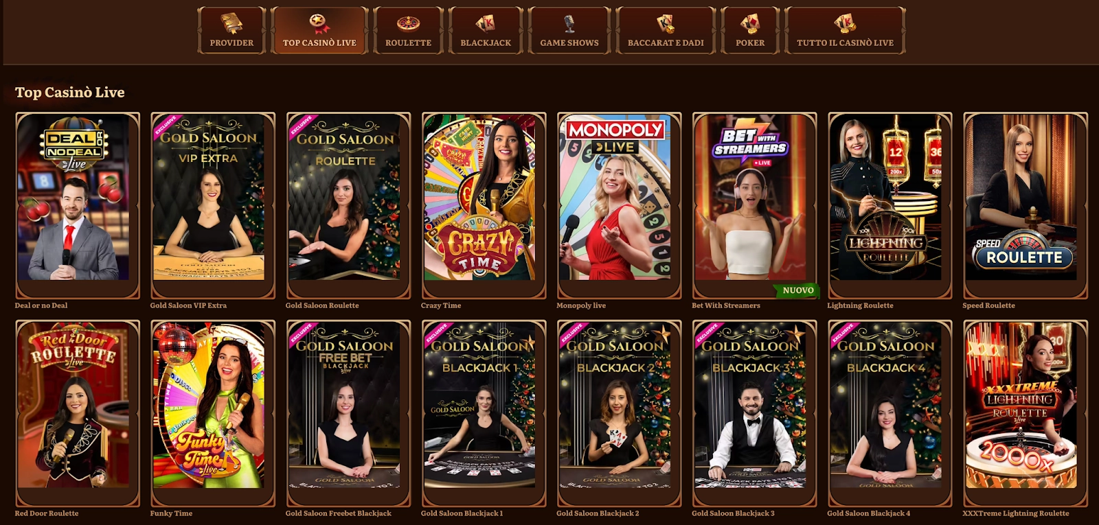 Casino dal vivo con croupier professionisti su Wild Robin Casino